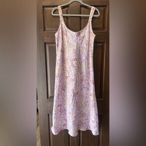 Oscar De La Renta pink label purple paisley chemise nightgown- XL
